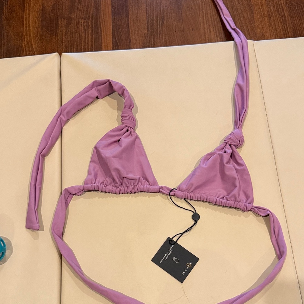 Skatie Lilac Triangle Bikini Top - Light Purple